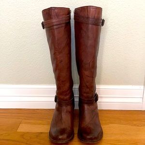 Frye Tall Brown leather boots. Size 7.5